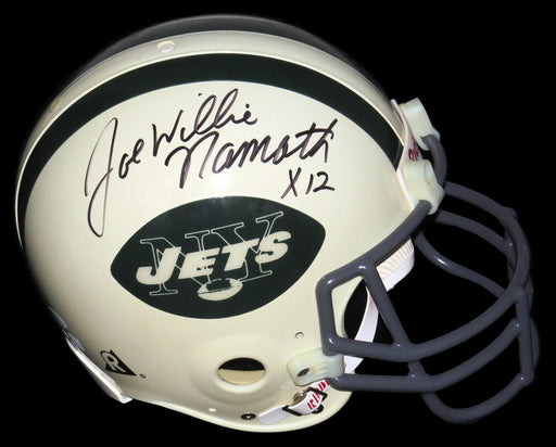 Joe Willie Namath Signed Full Size New York Jets Authentic Helmet With JSA COA