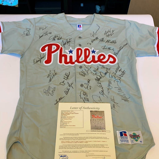 1993 Philadelphia Phillies NL Champs Team Signed Authentic Jersey 30+ Sigs JSA