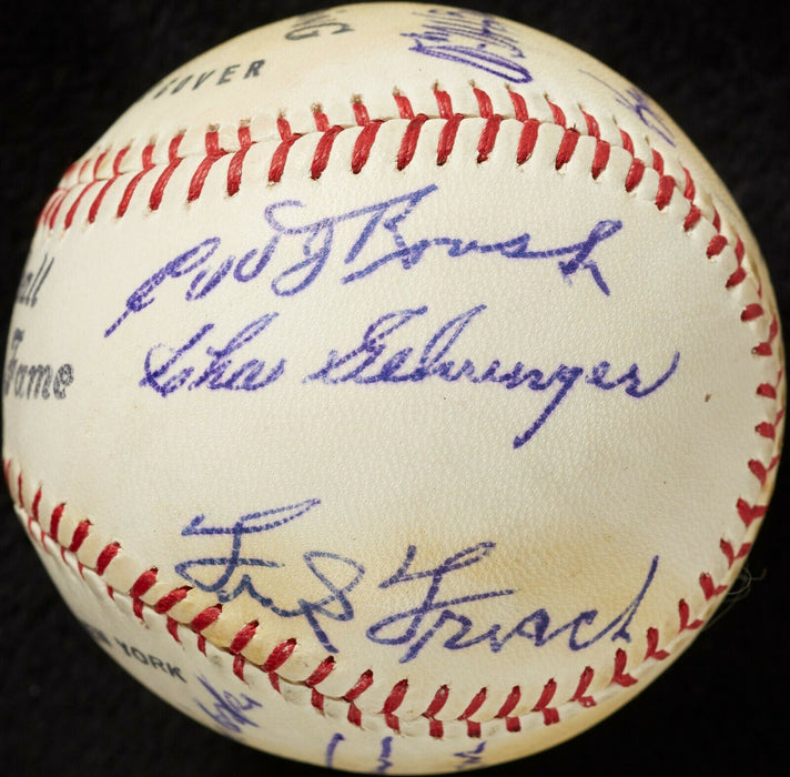 1969 Hall Of Fame Induction Signed Baseball Casey Stengel Stan Musial Beckett