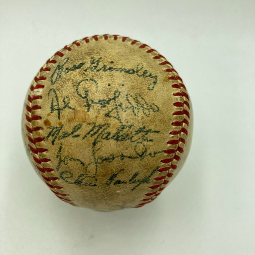 1951 Montreal Royals Dodgers Team Signed Game Used Baseball Tommy Lasorda