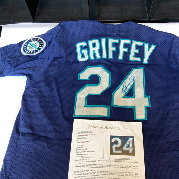 Ken Griffey Jr. Signed Authentic Majestic 1990's Seattle Mariners Jersey JSA COA
