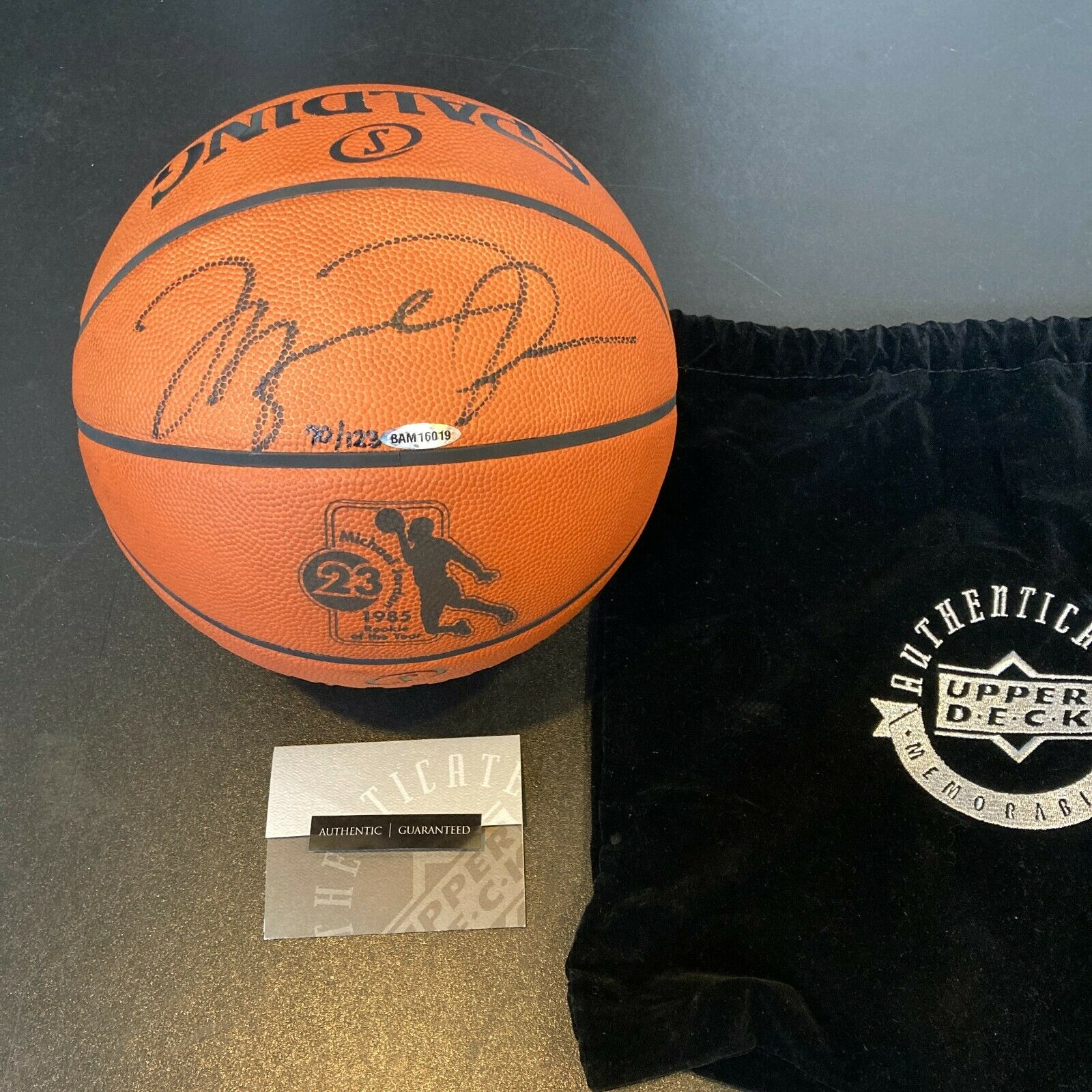 Michael Jordan Signed Spalding 1985 Rookie Official NBA Game