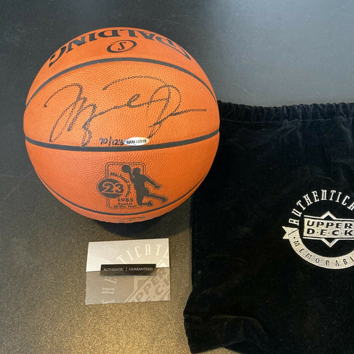 Michael Jordan Signed Spalding 1985 Rookie Official NBA Game Basketball UDA COA