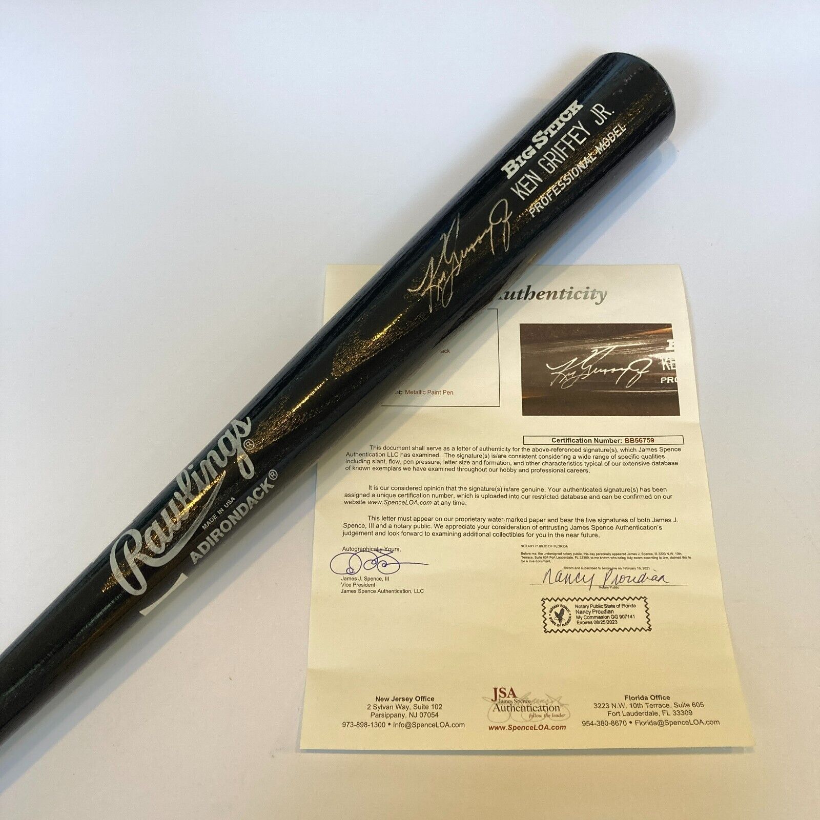 Ken Griffey Jr. Seattle Mariners Autographed Rawlings Big Stick