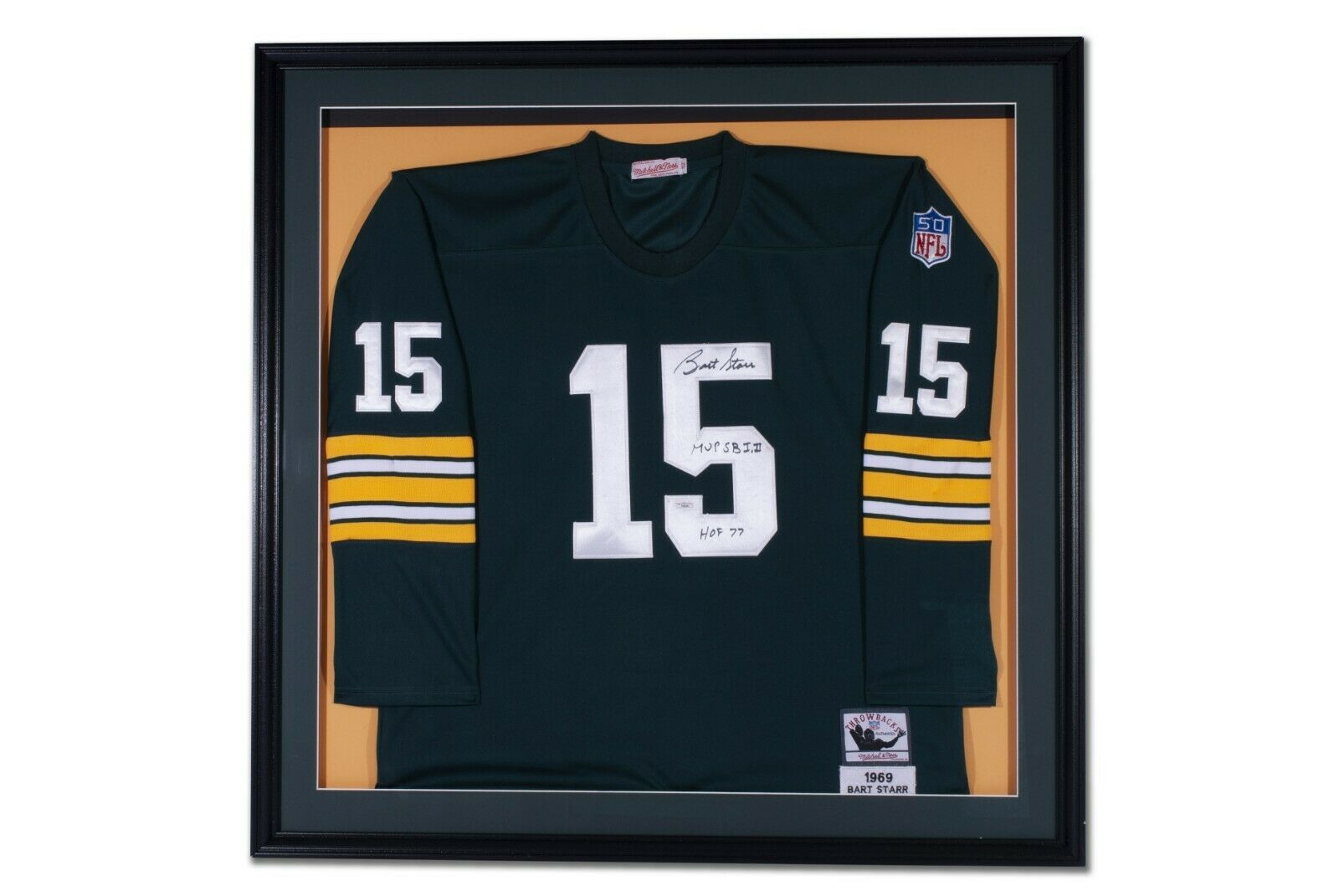 Bart Starr Super Bowl I & II MVP, HOF 1977 Signed Green Bay