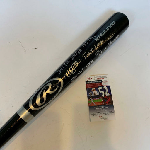 Mickey Tettleton Signed Heavily Inscribed STATS Baseball Bat With JSA COA RARE