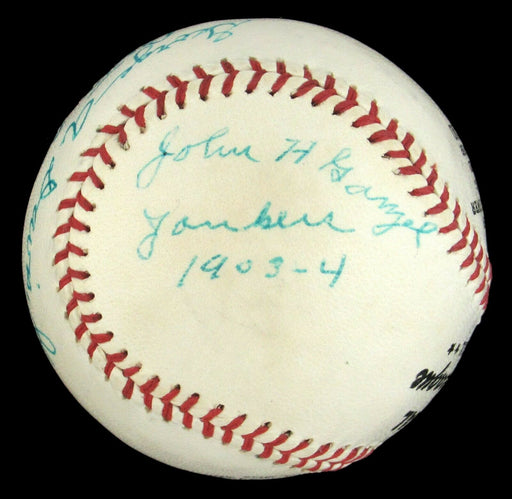 John Ganzel Fist Hit In Yankees History New York Highlanders Signed Baseball JSA