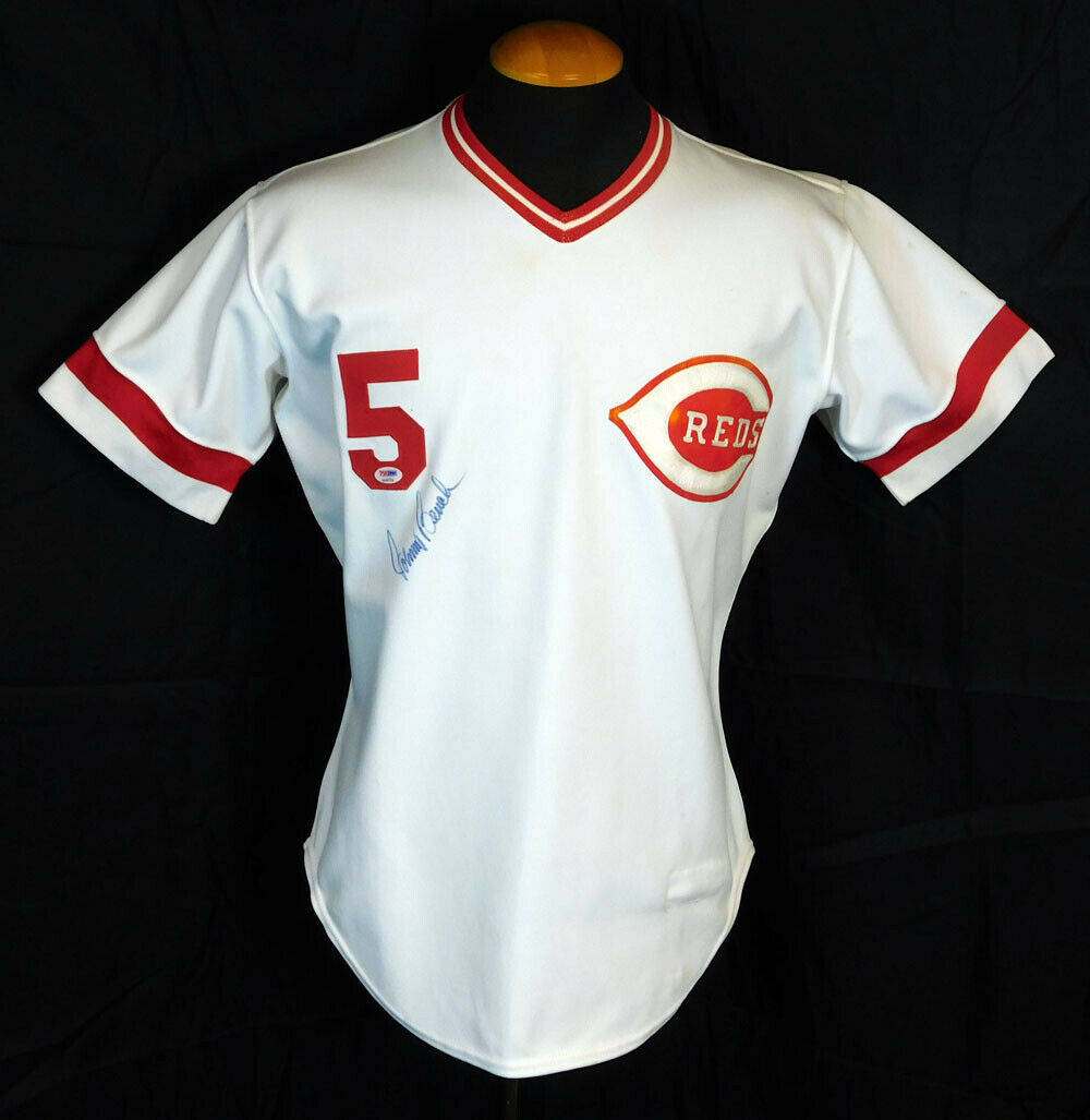 Johnny Bench Signed 1983 Cincinnati Reds Game Used Jersey PSA DNA —  Showpieces Sports