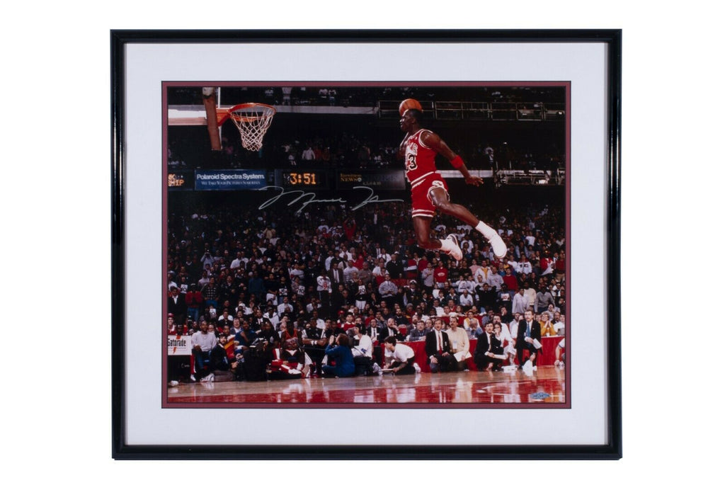 Michael Jordan Signed 1988 Slam Dunk Contest Iconic 16x20 Photo