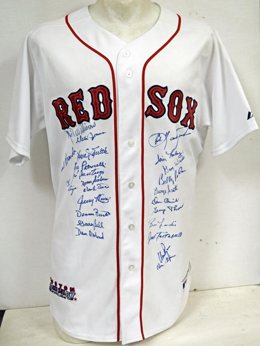 1967 Boston Red Sox AL Champs Team Signed Jersey PSA DNA COA Carl Yastrzemski