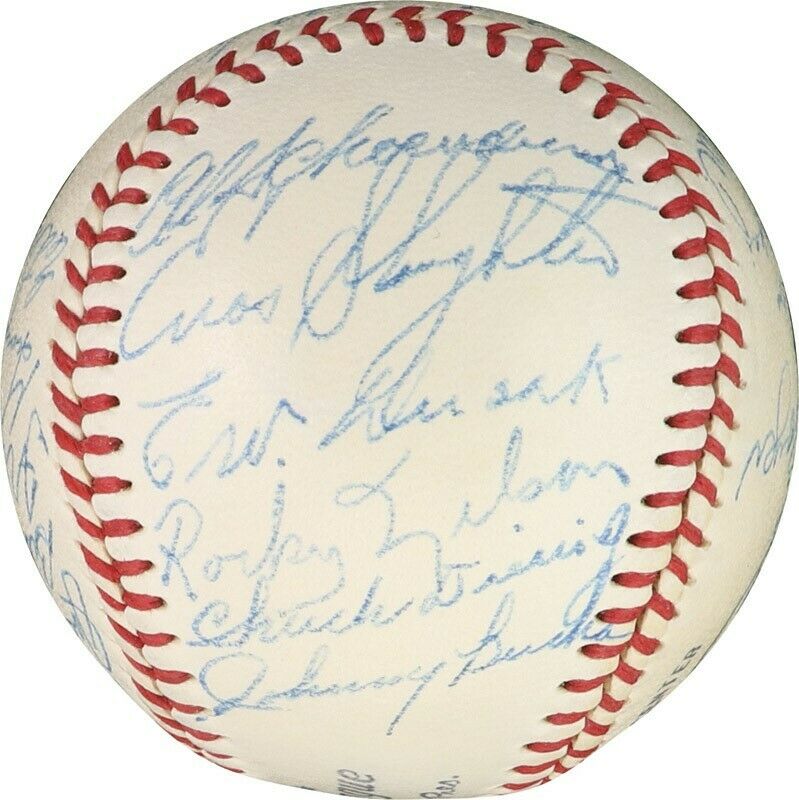 Beautiful 1950 St. Louis Cardinals Team Signed Baseball Stan Musial PSA DNA COA