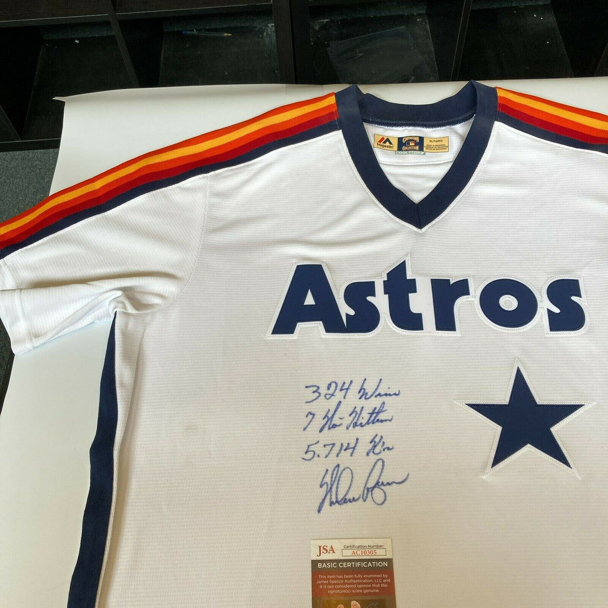 Nolan Ryan Autographed Houston Astros Cream Jersey- JSA Authentication –  The Jersey Source