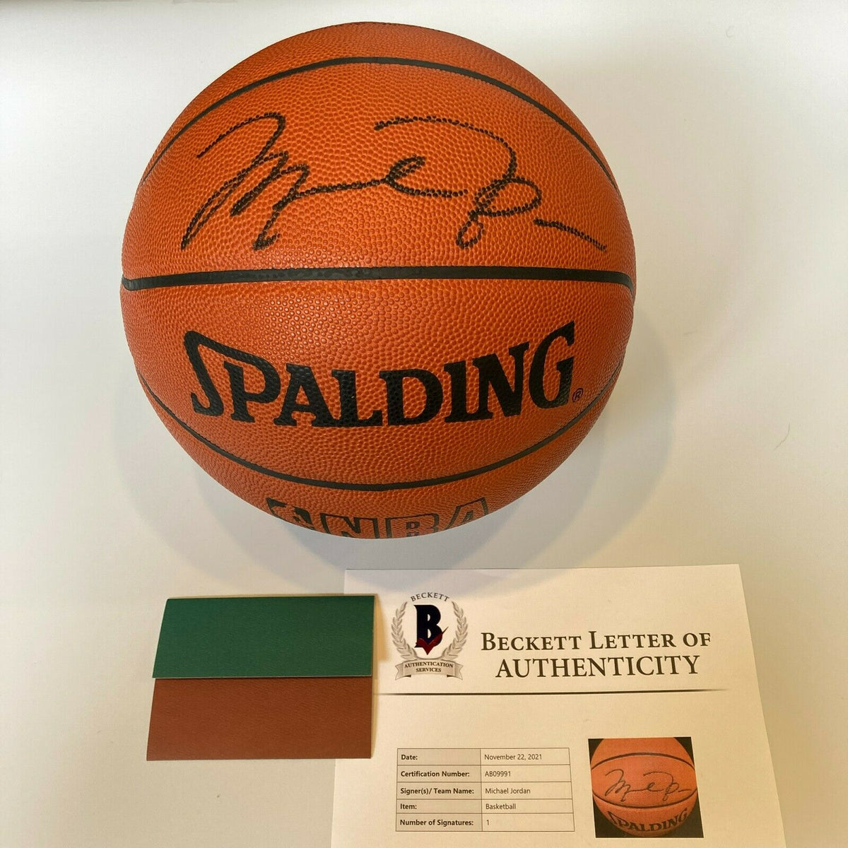 Michael Jordan Signed Spalding Official NBA Game Basketball UDA Upper Deck  COA