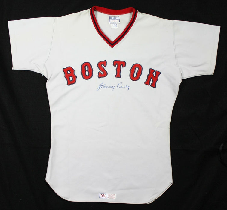 1978 Johnny Pesky Signed Game Used Boston Red Sox Jersey MEARS COA A10