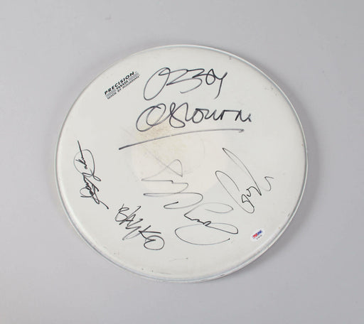 Ozzy Osbourne Gus G Tommy Clufetos Rob Nicholson Wakeman Signed Drumhead PSA DNA