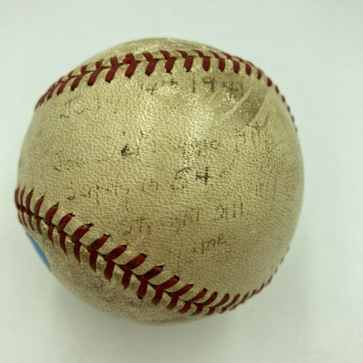 Historic 1941 Joe Dimaggio 56 Game Hit Streak Signed Game Used Baseball JSA COA