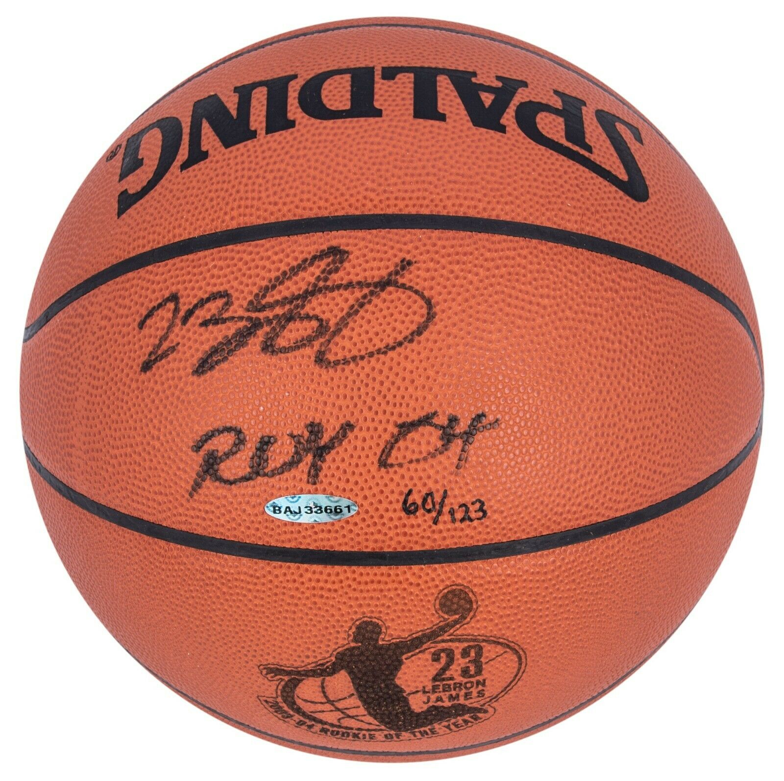 LeBron James "2004 Rookie Of The Year" Signed Basketball With UDA Upper Deck COA
