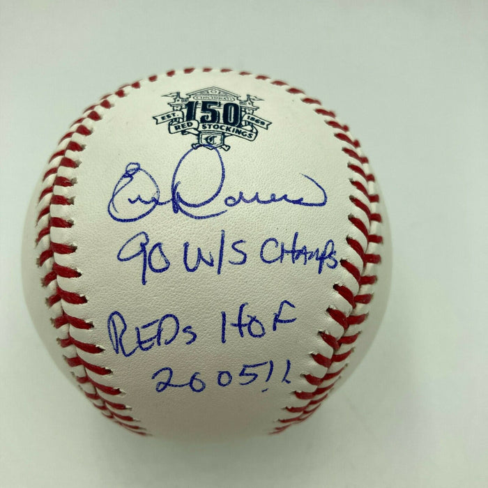 Eric Davis 1990 World Series Champs Reds HOF 2005 Signed Baseball Beckett COA