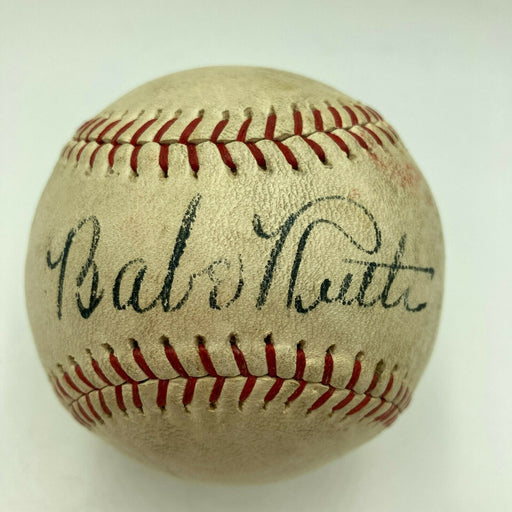 Stunning Babe Ruth Single Signed Baseball PSA DNA COA Bold Auto