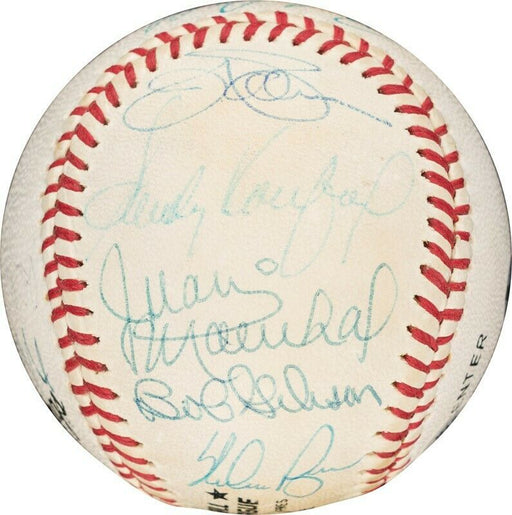 Sandy Koufax Nolan Ryan Tom Seaver Pitching Legends Signed Baseball PSA DNA COA