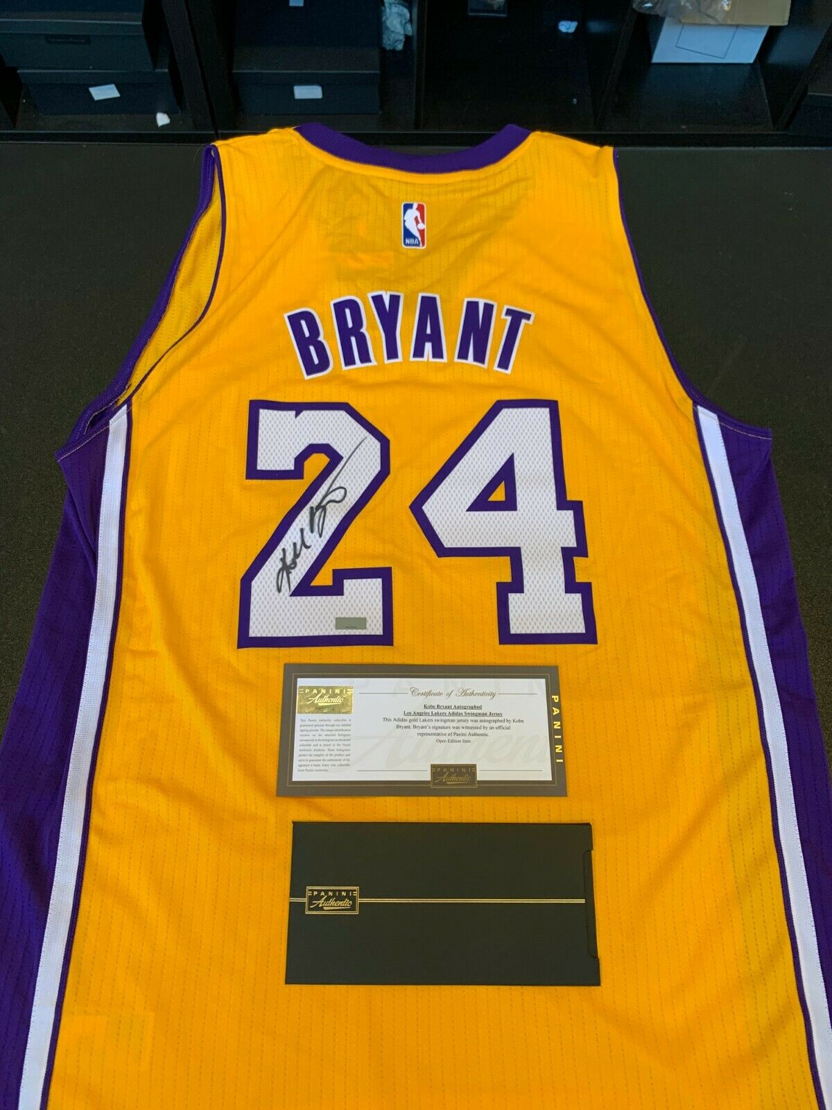 Kobe Bryant Signed Framed Panini #24 Jersey