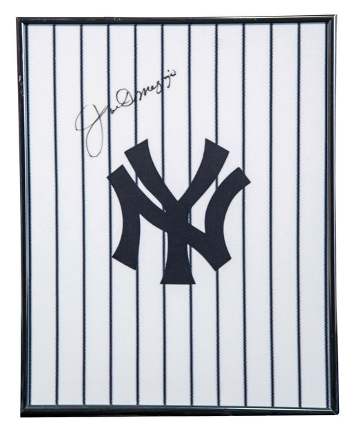 Joe Dimaggio Signed Vintage New York Yankees Jersey Swatch Framed Beckett COA