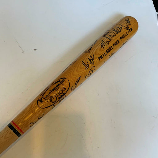 1995 Philadelphia Phillies Team Signed Autographed Baseball Bat Richie Ashburn