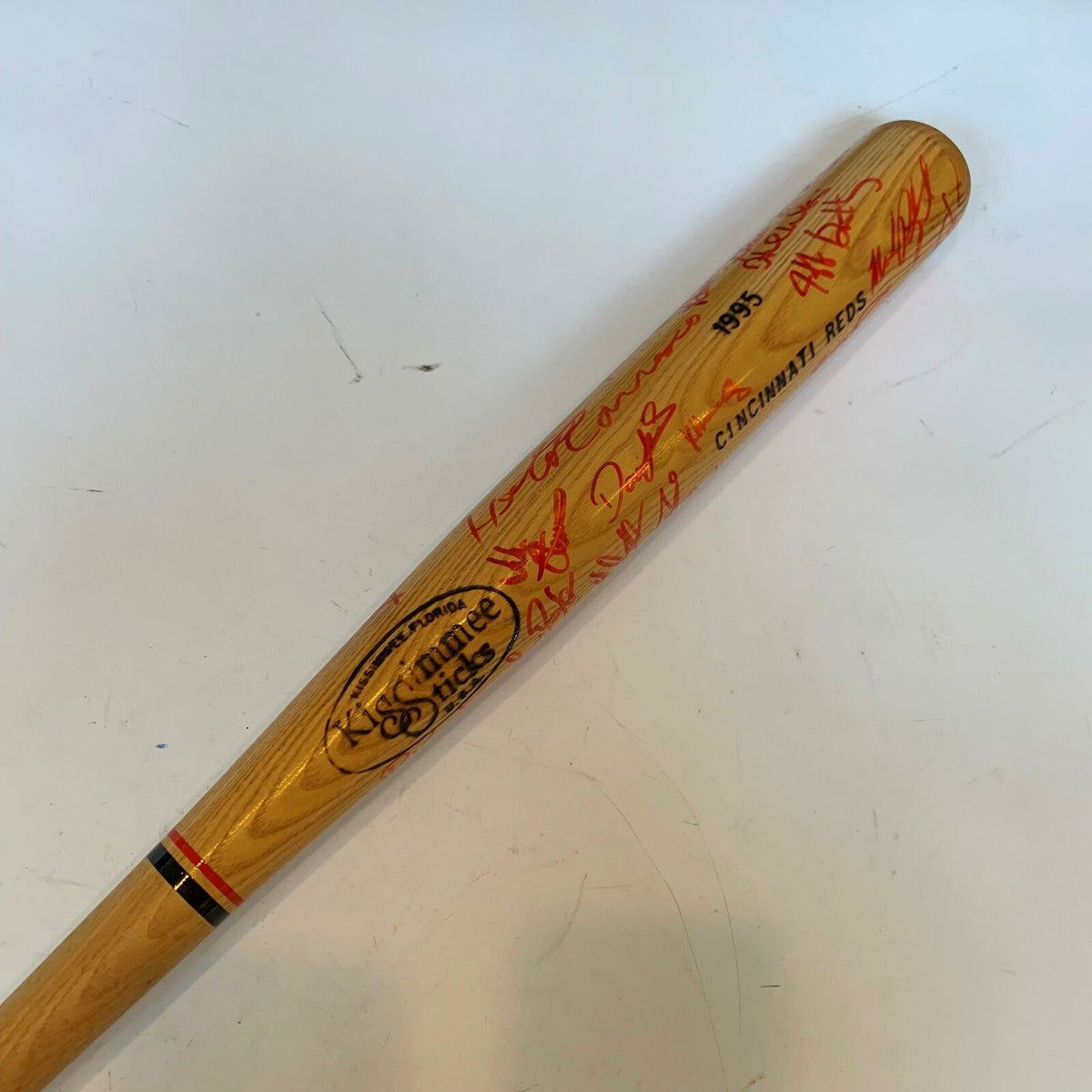 1995 Cincinnati Reds Team Signed Autographed Baseball Bat 28 Signature ...