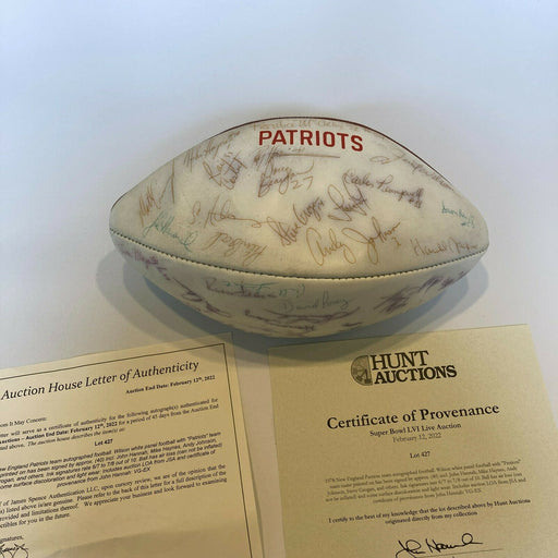 1978 New England Patriots Team Signed Autographed Football With JSA COA
