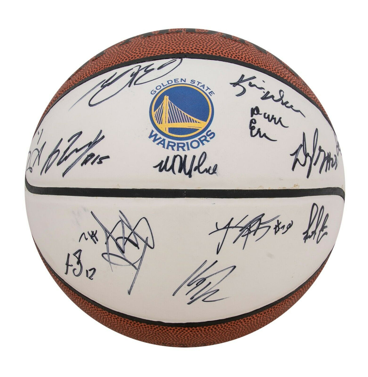 warriors signed basketball