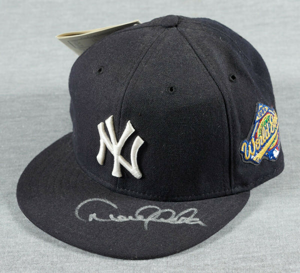 Derek Jeter Rookie Signed New York Yankees 1996 World Series Hat Beckett COA
