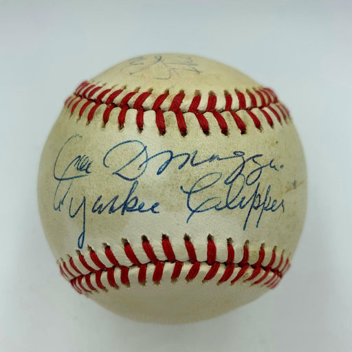 Mickey Mantle "Commerce Comet" & Joe Dimaggio Yankee Clipper Signed Baseball JSA