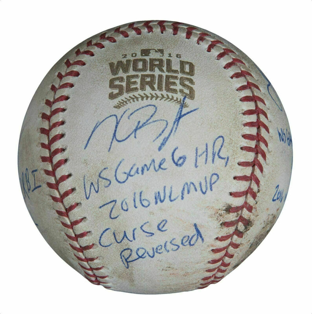 Kris Bryant Chicago Cubs Signed 2016 World Series Game 6 Game Used Baseball JSA