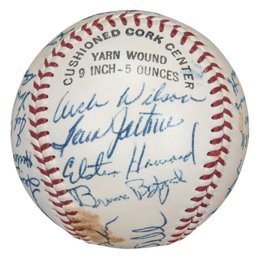 Elston Howard Pre Rookie 1954 Toronto Maple Leafs Team Signed Baseball PSA DNA