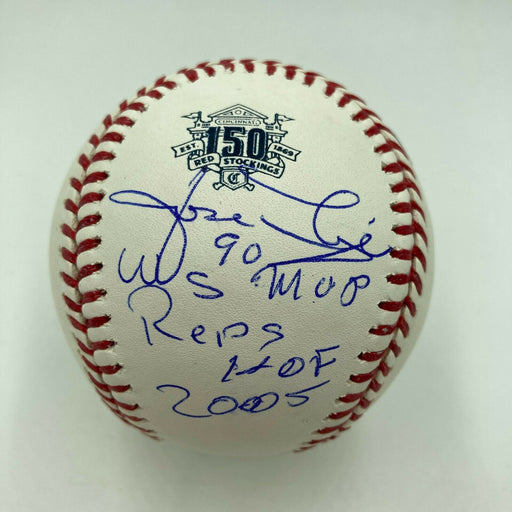 Jose Rijo 1990 World Series MVP Red HOF 2005 Signed Baseball Beckett COA