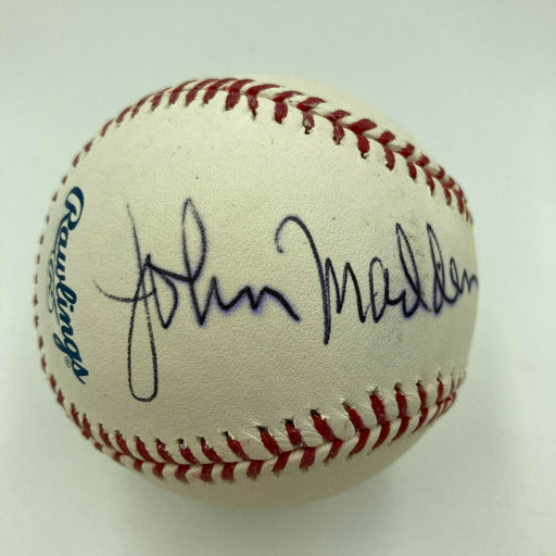 John Madden Signed Official Major League Baseball PSA DNA COA NFL Hall Of Fame