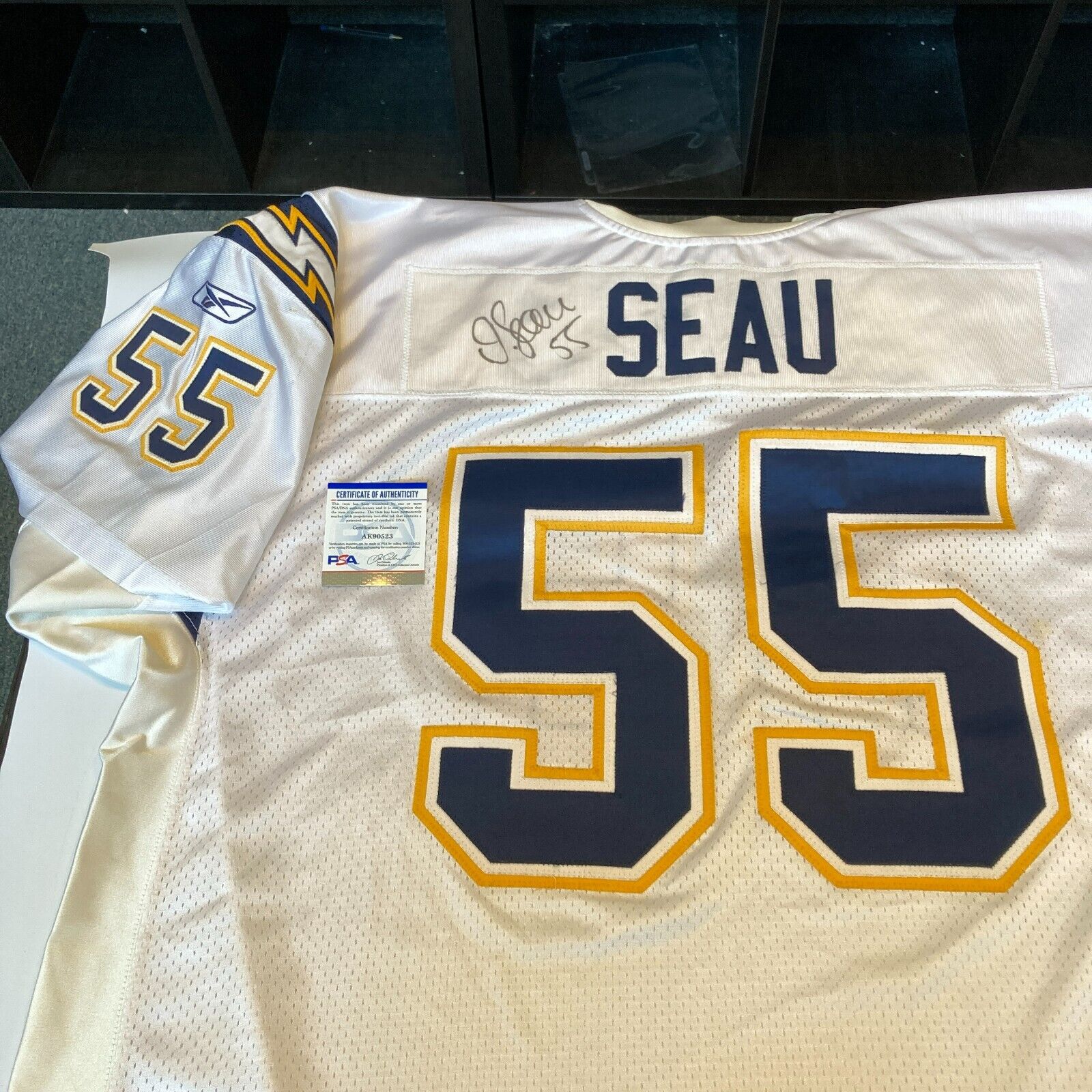 Junior Seau Signed San Diego Chargers Jersey PSA DNA Coa Autographed