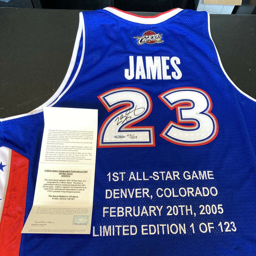 Beautiful Lebron James Signed 2005 First All Star Game Jersey Upper Deck UDA COA