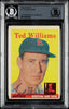 1958 Topps Ted Williams #1 Signed Autographed Baseball Card BGS Beckett
