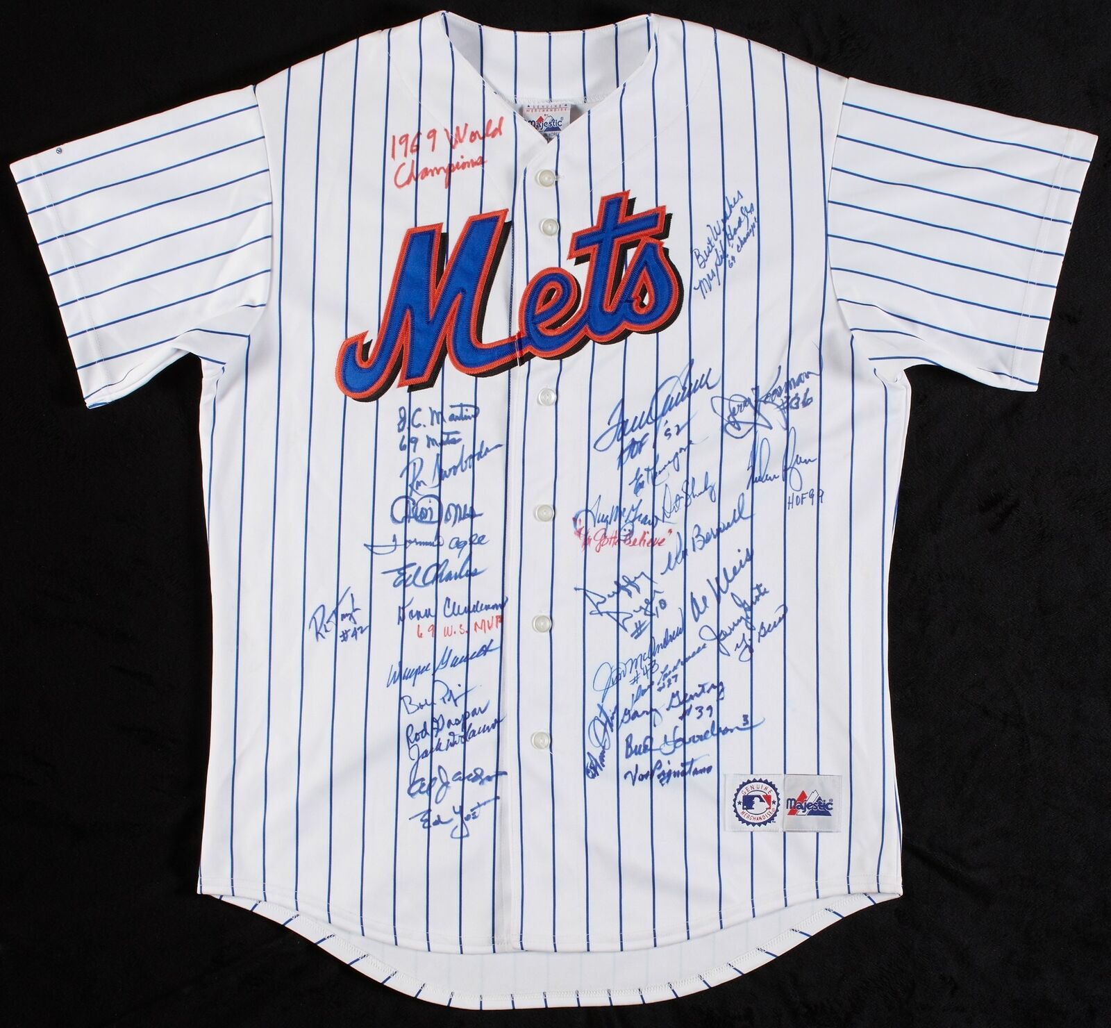 1969 Mets World Series Champs Team Signed Jersey Nolan Ryan & Tom Seaver Beckett