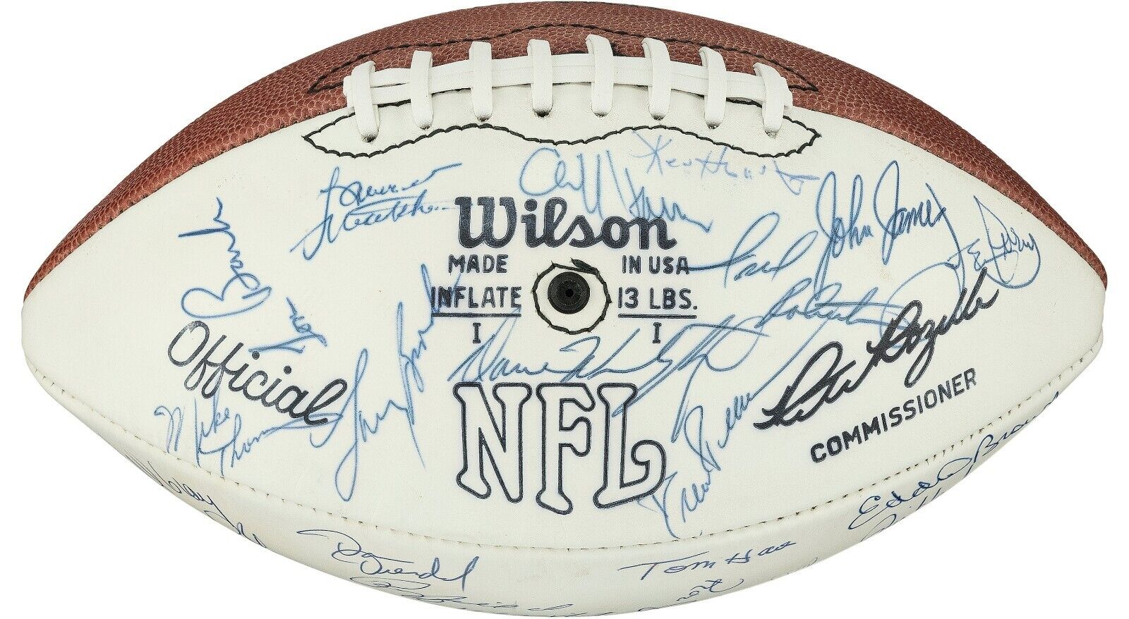 Beautiful 1976 Pro Bowl Multi Signed Wilson Football Walter Payton Beckett COA