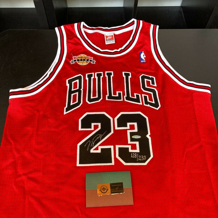 Michael Jordan Signed Pro Cut 1999 Chicago Bulls Jersey UDA Upper Deck