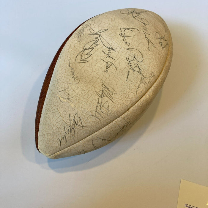 1984 Pro Bowl Team Signed Football Walter Payton Joe Montana JSA COA