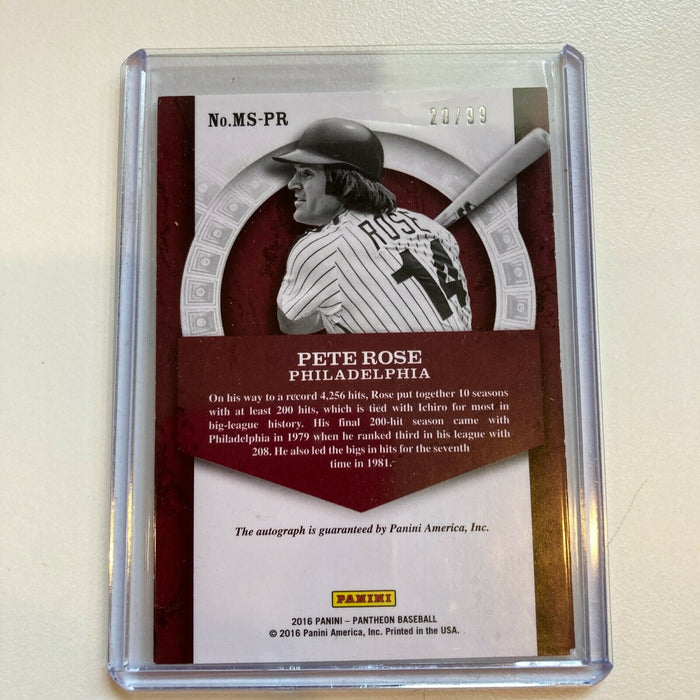 2016 Panini Pete Rose #20/99 Signed Autographed Baseball Card Auto