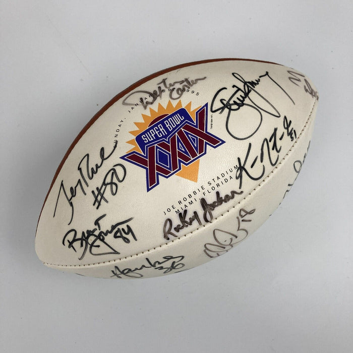 1994 San Francisco 49ers Super Bowl Champs Team Signed Football JSA COA