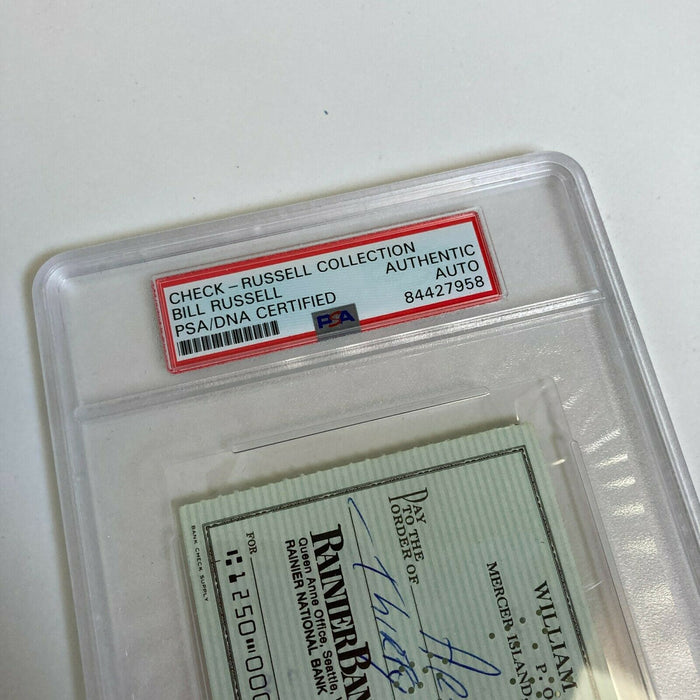 Bill Russell Signed Autographed Bank Check PSA DNA Boston Celtics HOF Legend