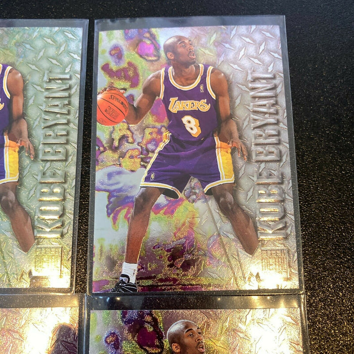 Lot Of (4) 1996-1997 Fleer Metal Kobe Bryant Rookie Cards RC #181