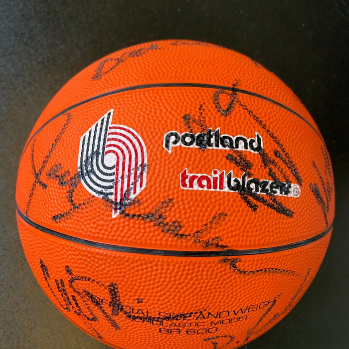 Drazen Petrovic Rookie 1989-90 Portland Trail Blazers Team Signed Basketball JSA