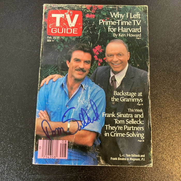 Tom Selleck Signed Autographed Vintage TV Guide Magazine With JSA COA