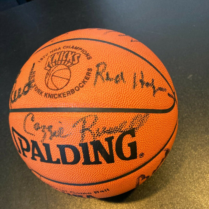 1969-1970 New York Knicks NBA Champs Team Signed Spalding Basketball Steiner COA